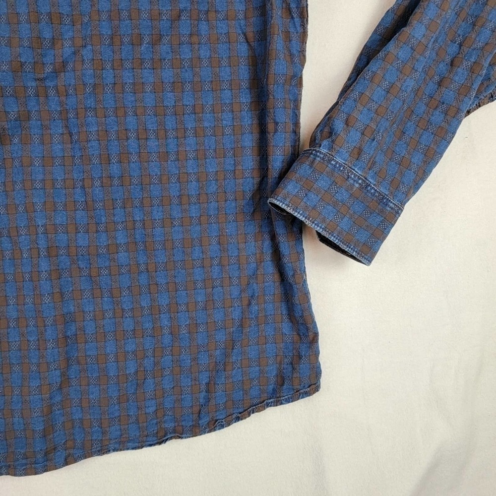 Carbon2cobalt Buffalo Check Button Down Shirt Sz L - image 8